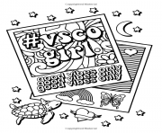 Printable vsco girl good vibes only coloring pages