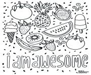 Printable i am awesome vsco girl coloring pages