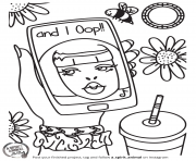 Printable vsco girl phone instagram and I oop coloring pages