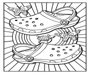 Printable vsco girl sandals coloring pages