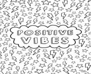 Printable positive vibes aesthetics coloring pages