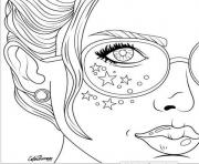 Printable VSCO Fashion stars coloring pages