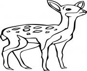 Printable Baby Sika Deer coloring pages