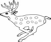 Printable Running Deer coloring pages
