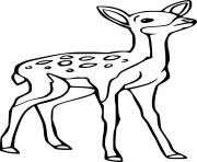 Printable Easy Baby Deer coloring pages