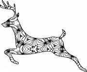 Printable Running Deer Art coloring pages