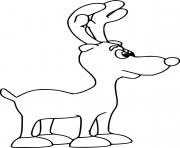 Printable Funny Baby Deer coloring pages