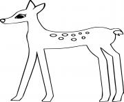Printable Easy Little Spotted Deer coloring pages
