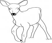 Printable Easy Deer on the Grass coloring pages