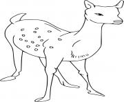 Printable Simple Young Deer coloring pages