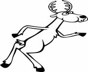 Printable Cartoon Upright Deer coloring pages