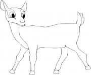 Printable Easy Funny Deer coloring pages