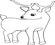 Printable Simple Baby Deer coloring pages