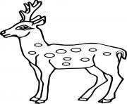Printable Simple Spotted Deer coloring pages