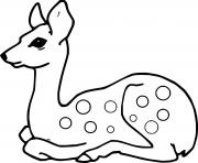Printable Spotted Deer on the Ground coloring pages