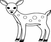Printable Baby Spotted Deer coloring pages