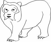 Printable Easy Spectacled Bear coloring pages