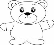 Printable Cartoon Cute Bear coloring pages