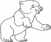 Printable Little Polar Bear Stands Up coloring pages