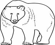Printable Strong Brown Bear coloring pages