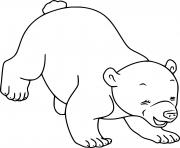 Printable Happy Young Polar Bear coloring pages