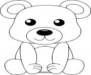 Printable Baby Bear Sits on the Ground coloring pages