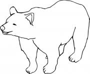 Printable Happy Brown Bear coloring pages