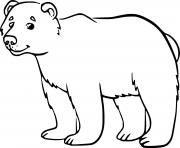 Printable Cartoon Baby Black Bear coloring pages