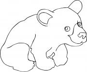 Printable Baby Brown Bear coloring pages