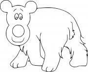 Printable Funny Bear Walking coloring pages