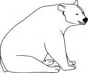 Printable Smiling Black Bear coloring pages