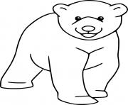 Printable Easy Polar Bear Cub coloring pages