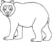 Printable Simple Spectacled Bear coloring pages