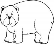 Printable Cartoon Fat Bear coloring pages