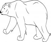 Printable Easy Walking Polar Bear coloring pages