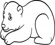 Printable Cute Young Polar Bear coloring pages