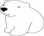 Printable Easy Baby Polar Bear coloring pages