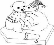 Printable Two Cartoon Polar Bears coloring pages