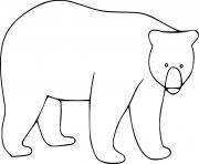 Printable Easy Black Bear coloring pages