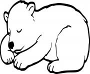 Printable Hibernate Baby Bear coloring pages