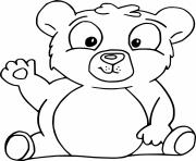 Printable Funny Baby Bear coloring pages
