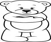 Printable Cartoon Bear Stands Up coloring pages