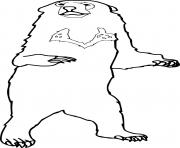Printable Sun Bear Stands Up coloring pages