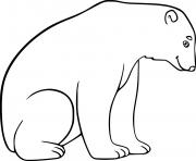 Printable Very Easy Polar Bear coloring pages
