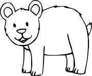 Printable Cartoon Funny Bear coloring pages