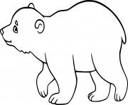 Printable Young Polar Bear Walking coloring pages
