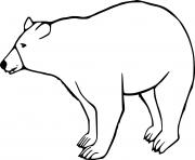 Printable Simple Black Bear coloring pages