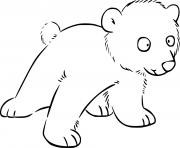 Printable Funny Polar Bear Cub coloring pages
