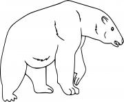 Printable Simple Walking Polar Bear coloring pages