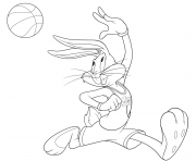 Printable Bugs Bunny Basketball coloring pages